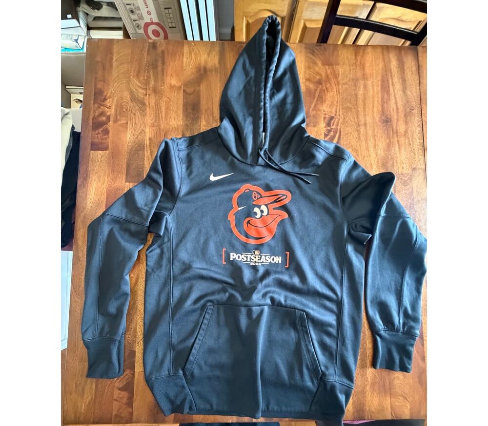Nike Baltimore Orioles Mens M 2024 Postseason Black Pullover Hoodie MLB